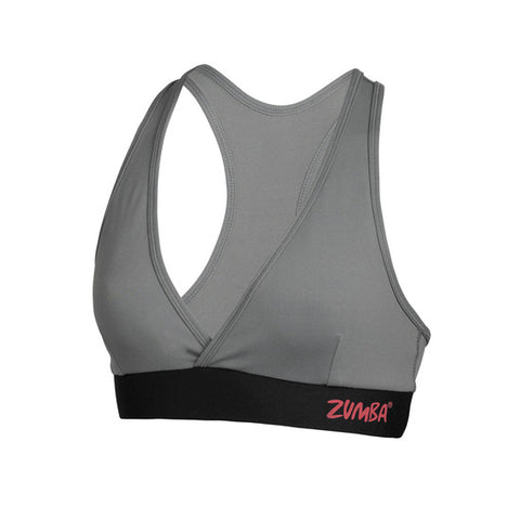 Zumba Fitness Allure V-Bra Top - Gravel (CLOSEOUT)