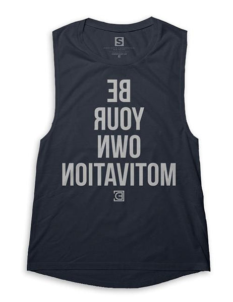 Compete Every Day Self Motivated Muscle Tank - Navy