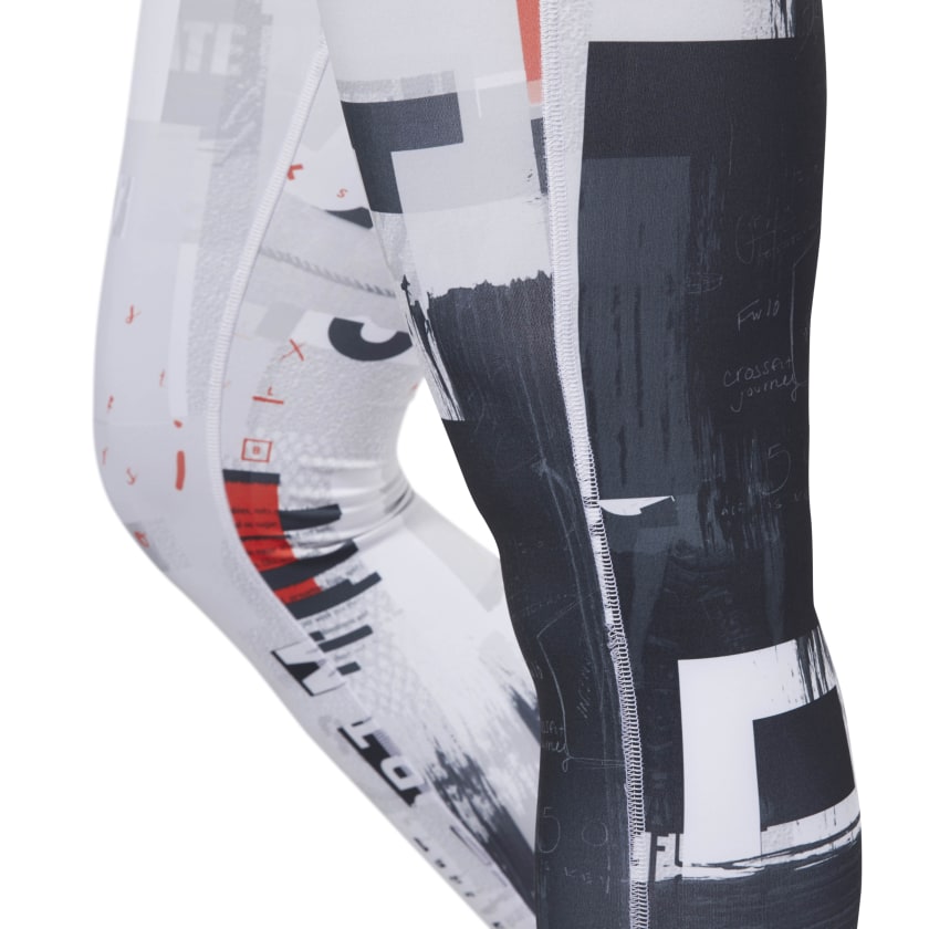 Brød Intrusion Mockingbird Reebok CrossFit Lux Legging Digital - White | McCarley Fitness