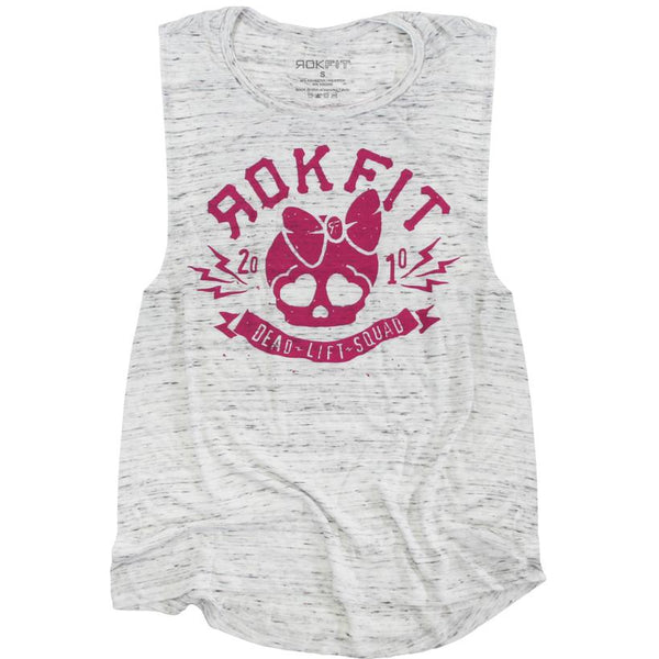 RokFit Deadlift Squad Tank Top - White Marble