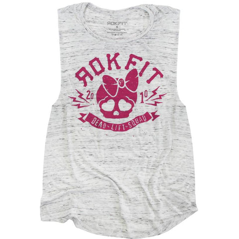 RokFit Deadlift Squad Tank Top - White Marble