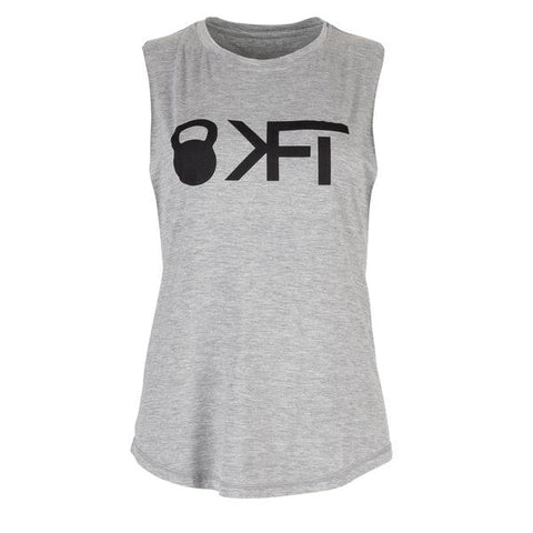 KFT Muscle Tank - Soft Grey with Black