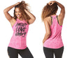 Zumba Fitness Amour Love Amore High Neck Tank - Shocking Pink