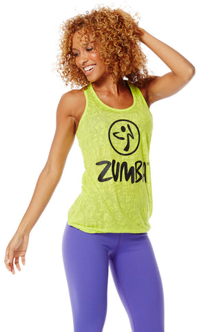 Zumba Fitness Don't Burst My Bubble Tank - Zumba Green (CLOSEOUT)