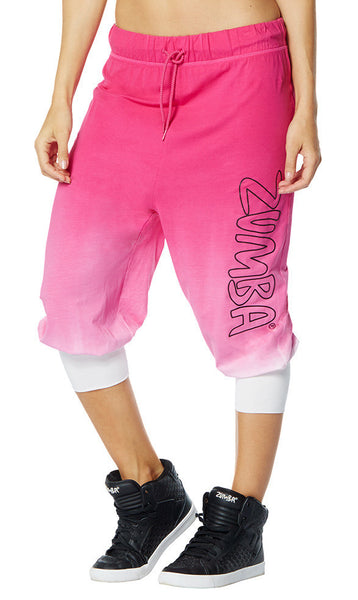 Zumba Fitness Get Faded Baggy Capris - Back to the Fuchsia (CLOSEOUT)