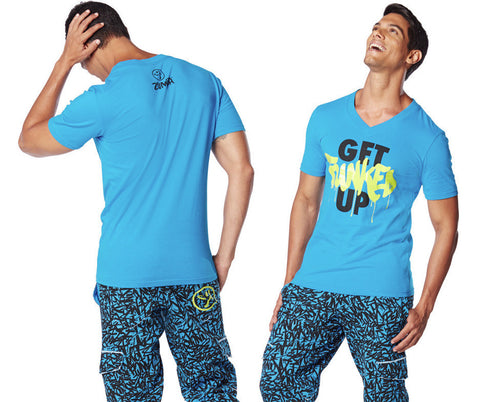 Zumba Fitness Get Funked Up V-Neck - Sea of Blue (CLOSEOUT)