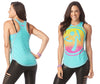 Zumba Fitness Happiness High Neck Tank - Teal Me Everything