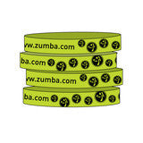 Zumba Fitness Logo Rubber Bracelet - Zumba Green