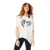 Zumba Fitness Off the Shoulder Tee - White