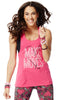 Zumba Fitness Party in Pink Loose Racerback - Berry