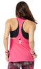 Zumba Fitness Party in Pink Loose Racerback - Berry