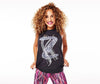Zumba Fitness Rep My Style Loose Bubble Tank - Back to Black