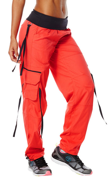 Zumba Fitness Soft-N-Stretch Cargo Pants - Rev Me Up Red