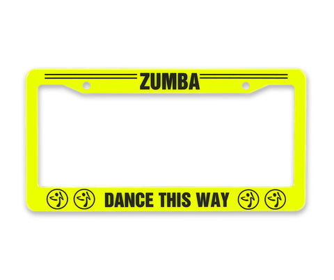 Zumba Fitness Zumba This Way License Plate Cover