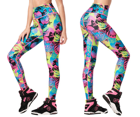 Zumba Fitness Classic High Waisted Ankle Leggings - Gumball