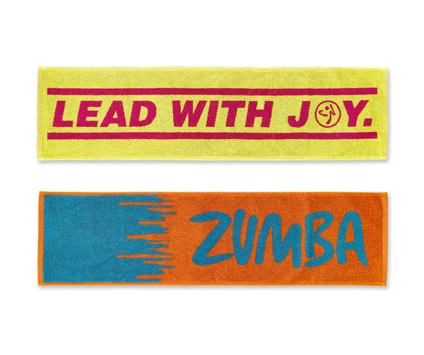 Zumba Fitness Lead With Joy Fitness Towel