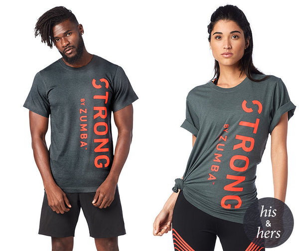 Zumba Fitness STRONG By Zumba Instructor Unisex Tee T-Shirt - Dark-N-Dirty Slate